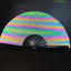 Holographic Reflective Clack Fan – 33cm | Premium Bamboo Rave Fan for Festivals & Parties
