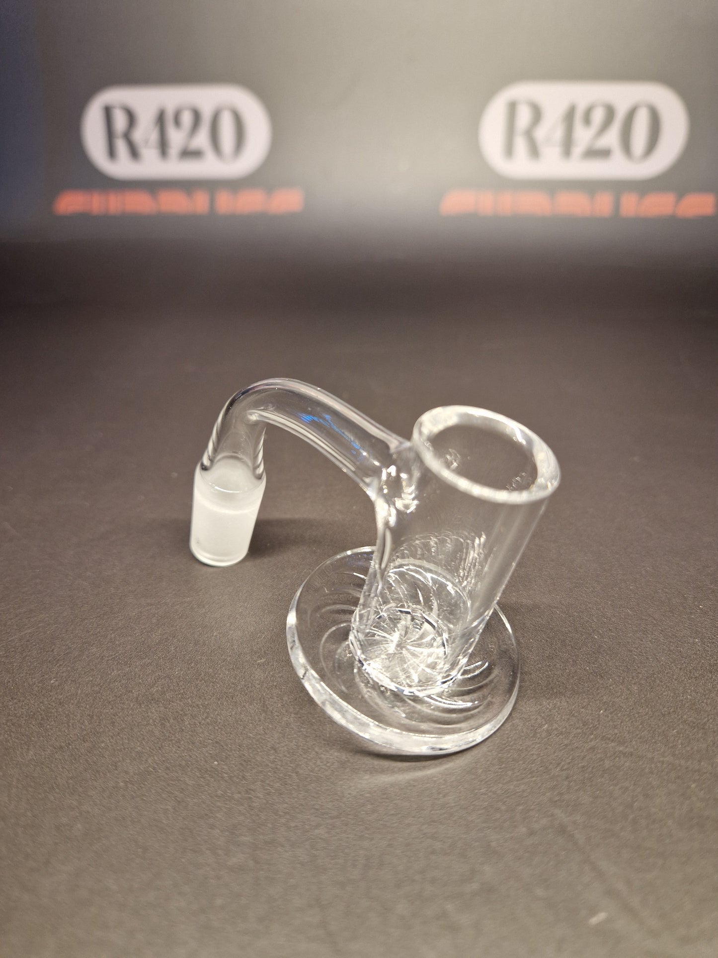 Quartz Slurper- 14mm / 90° Male Fitting - Large Dish - Clear