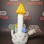 Grace Glass - Magic Mushrooms Bong (Yellow Top) - H:245mm