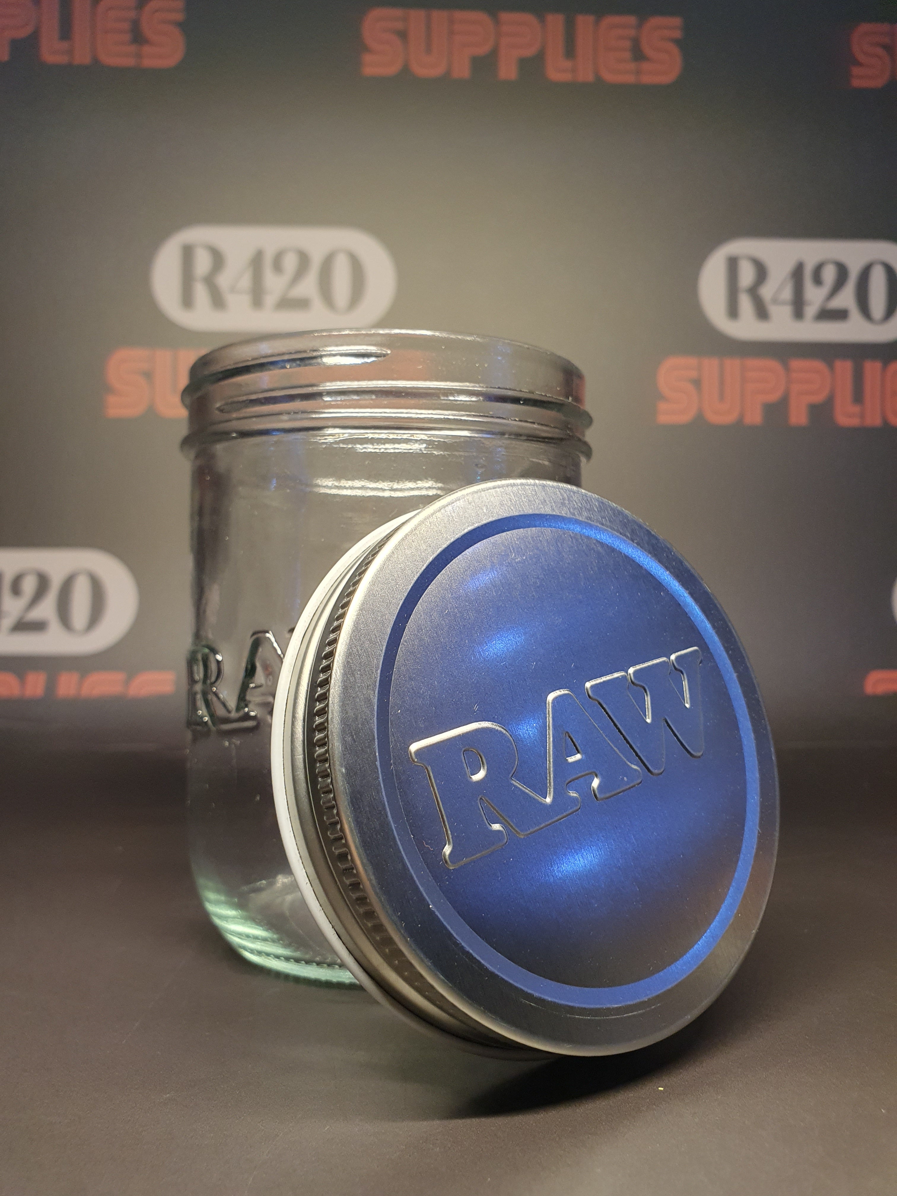 RAW Smell Proof Cosy and Mason Jar - Large 16oz