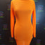 Neon Mesh Long Sleeve Mini Dress – Electric Orange