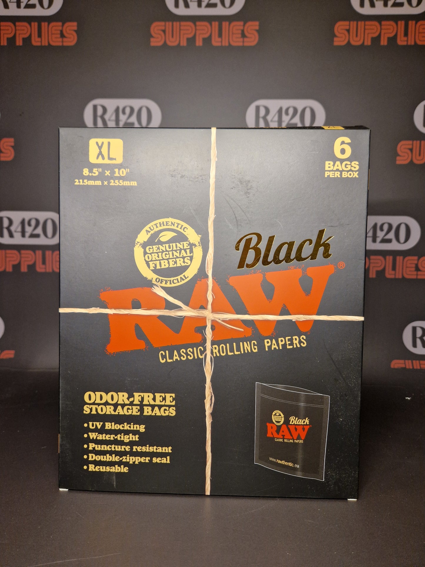 RAW® SACK - BLACK - XL 6PCS