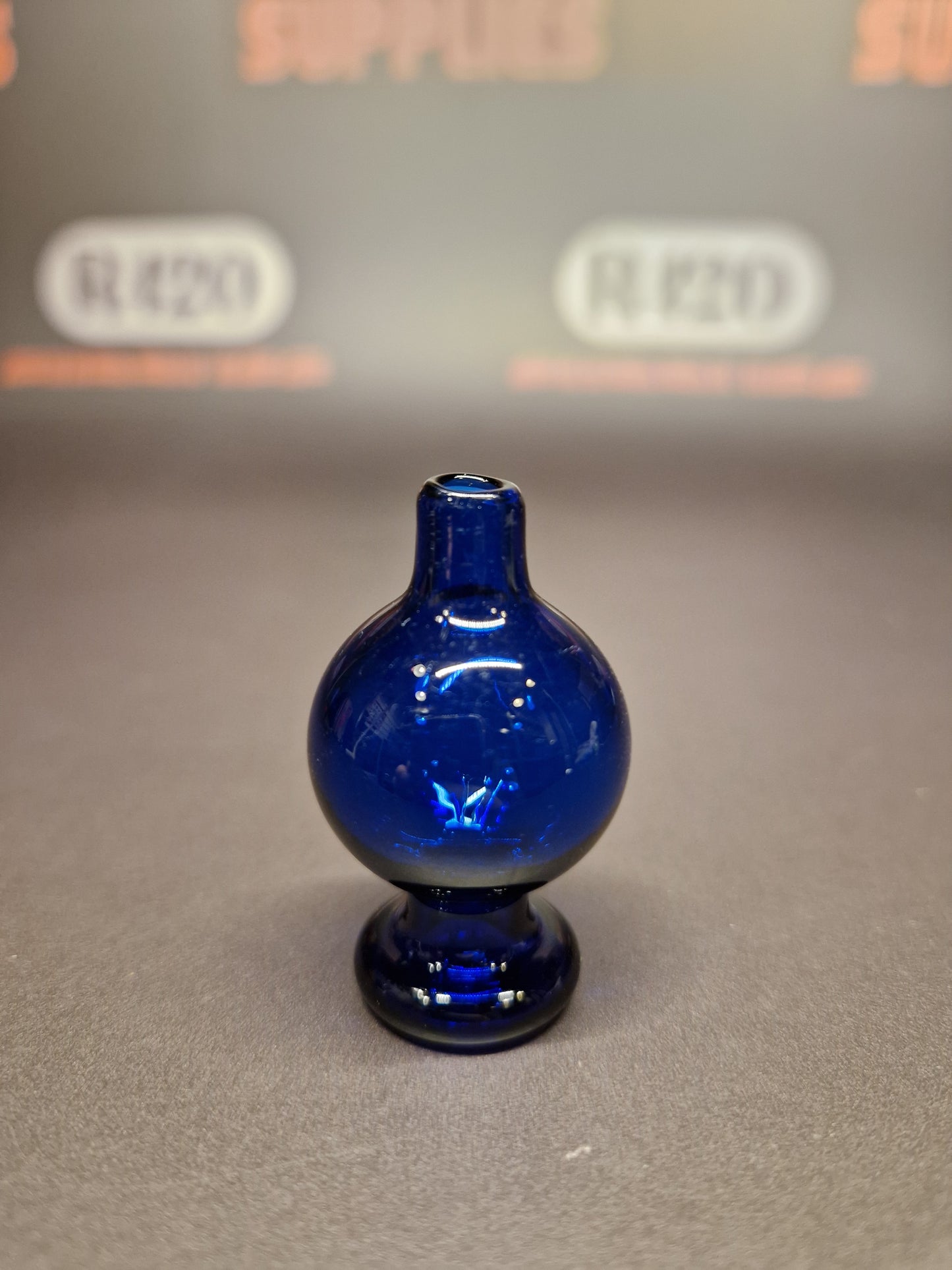 Glass Bubble Carb Cap - Blue