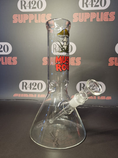 Glass Bong - Mushroom Design - 23cm