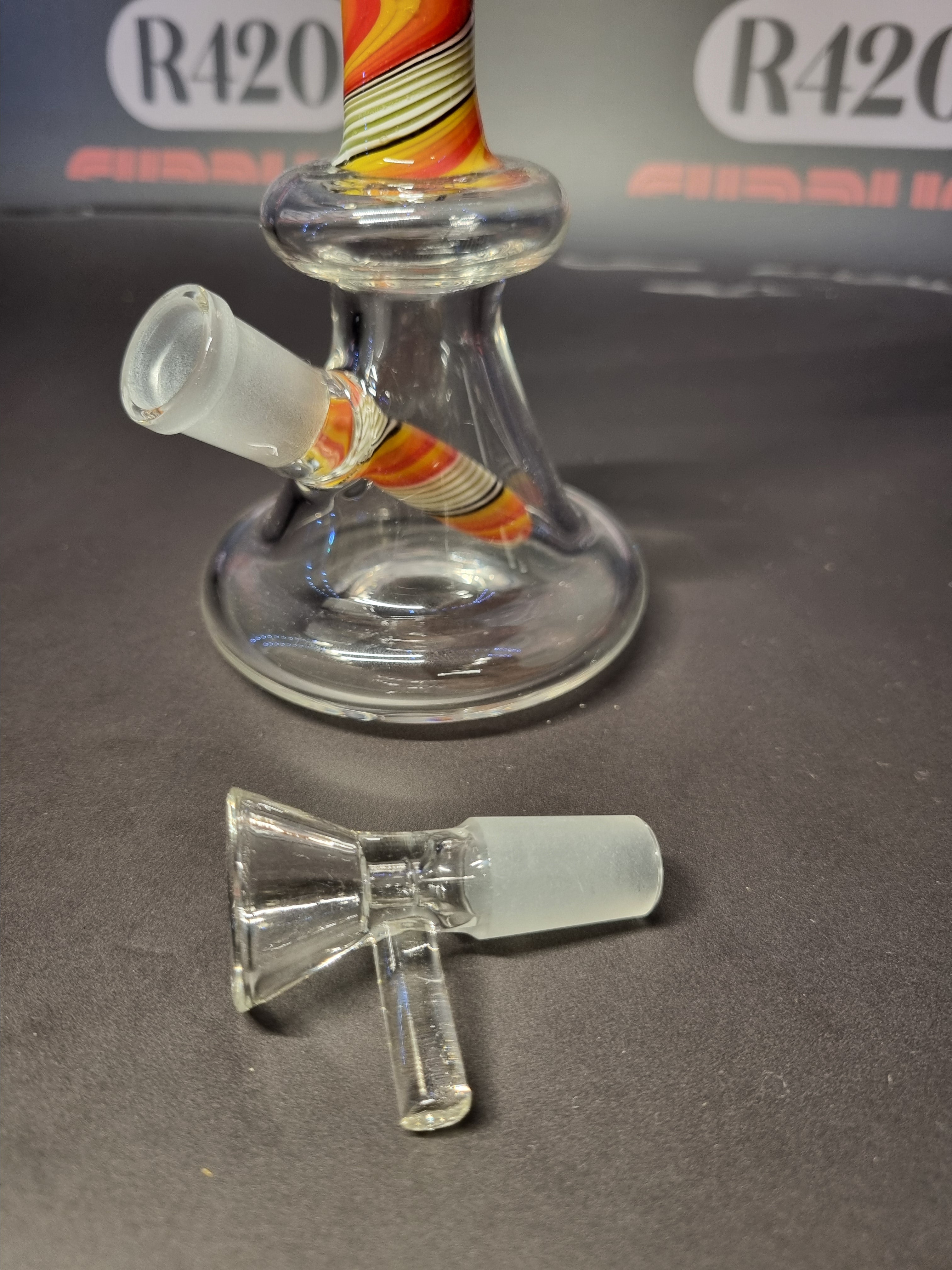 Amsterdam Limited Edition Bubbler - Multi Colour Swirls - H:16cm
