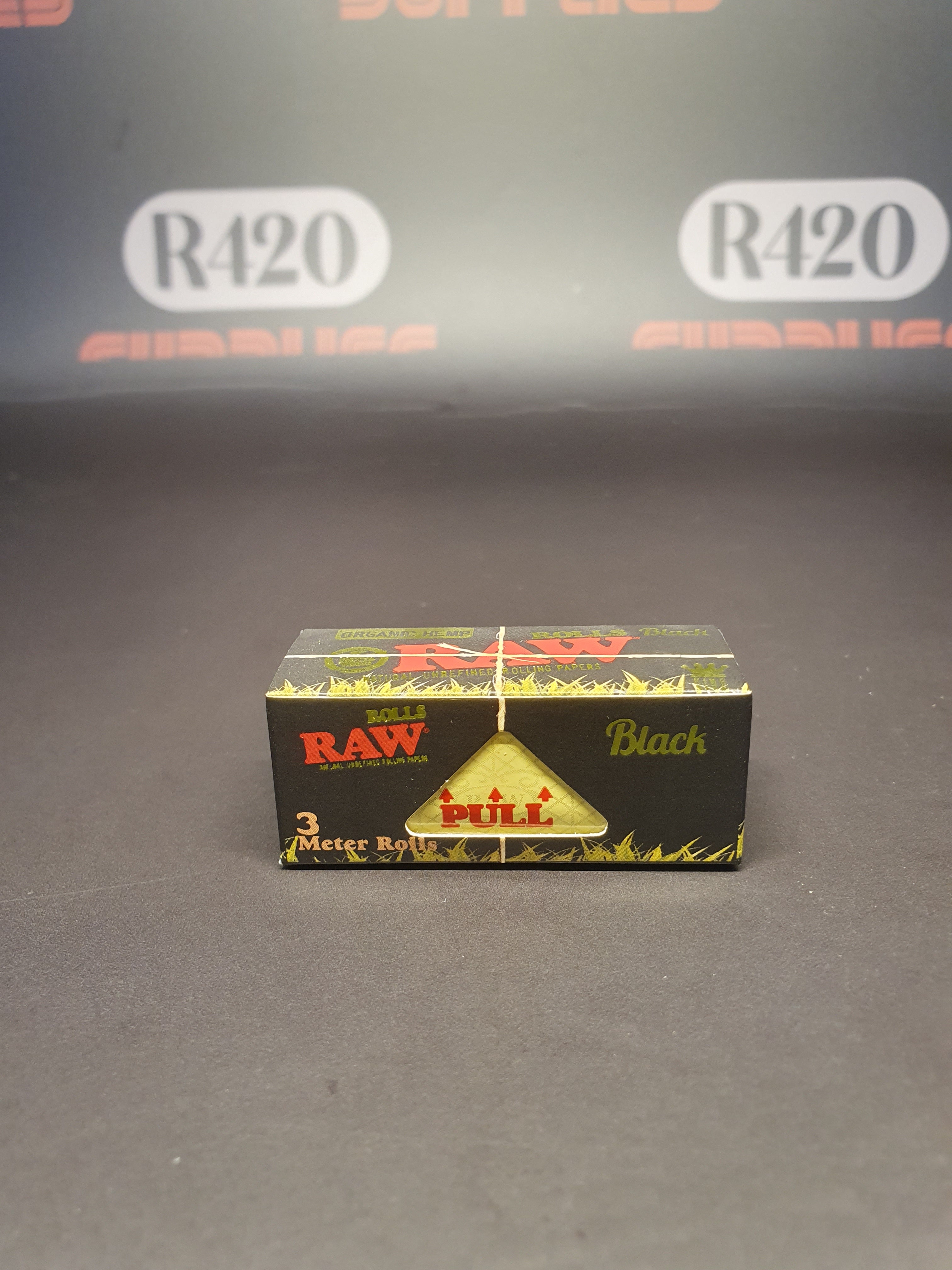 RAW Black Organic Kingsize Rolls - 3 Meter