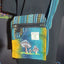 Handmade Hemp Bag - Mushroom Embroidery - Green