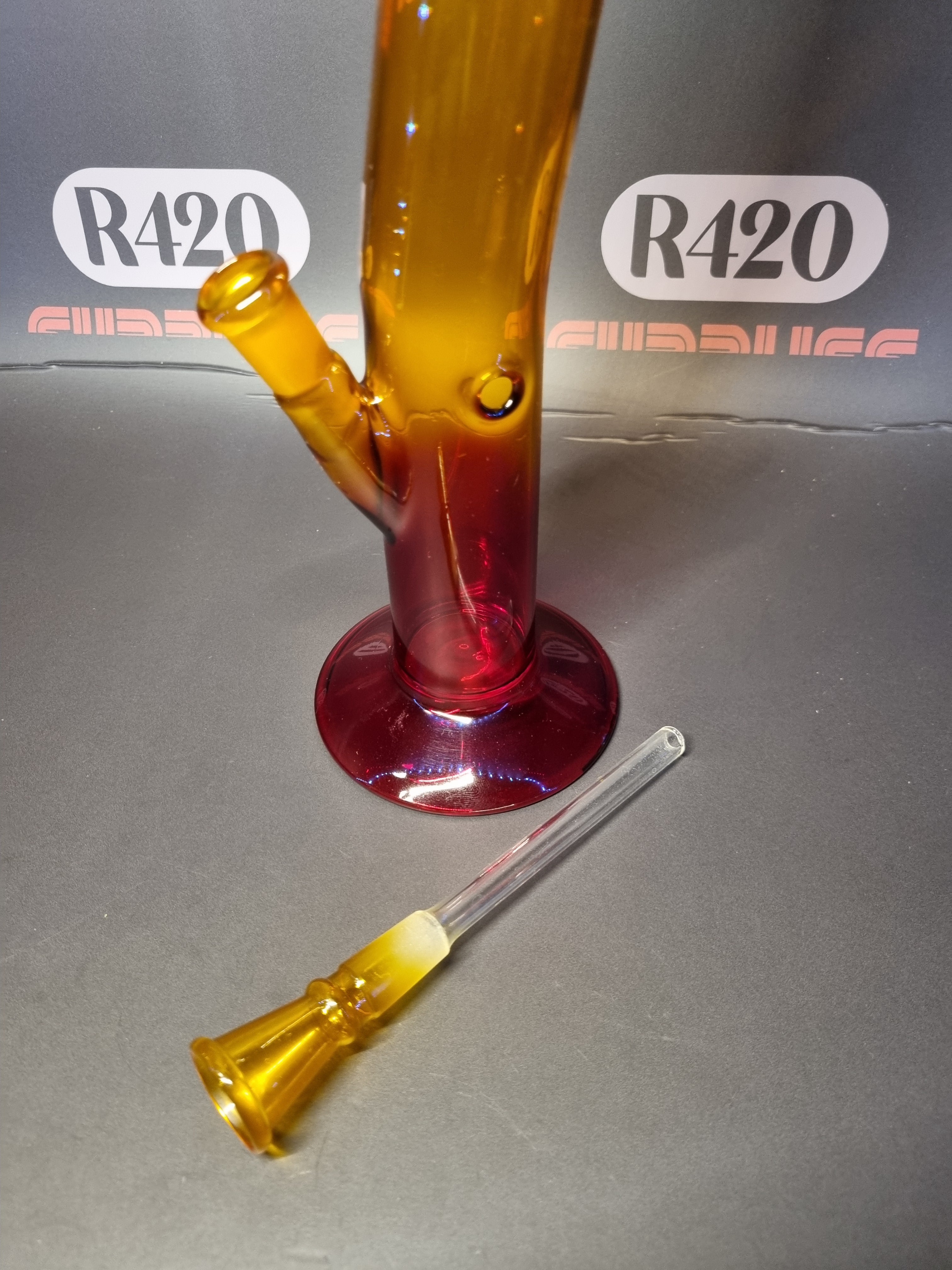 Rasta Glass Bong - H: 33cm