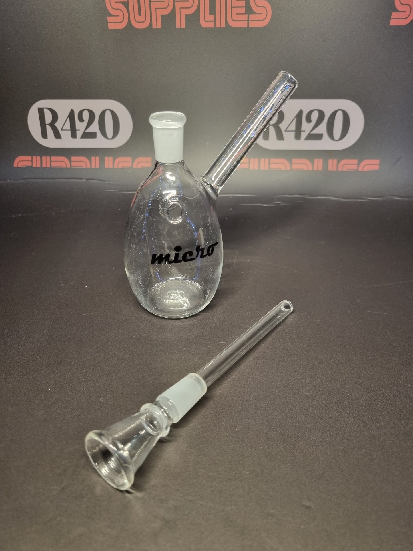 Micro Glass Bong - H: 14cm