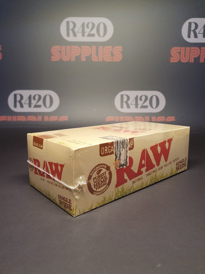 RAW Organic Hemp Single Wide - Single Window - 50 Leaves