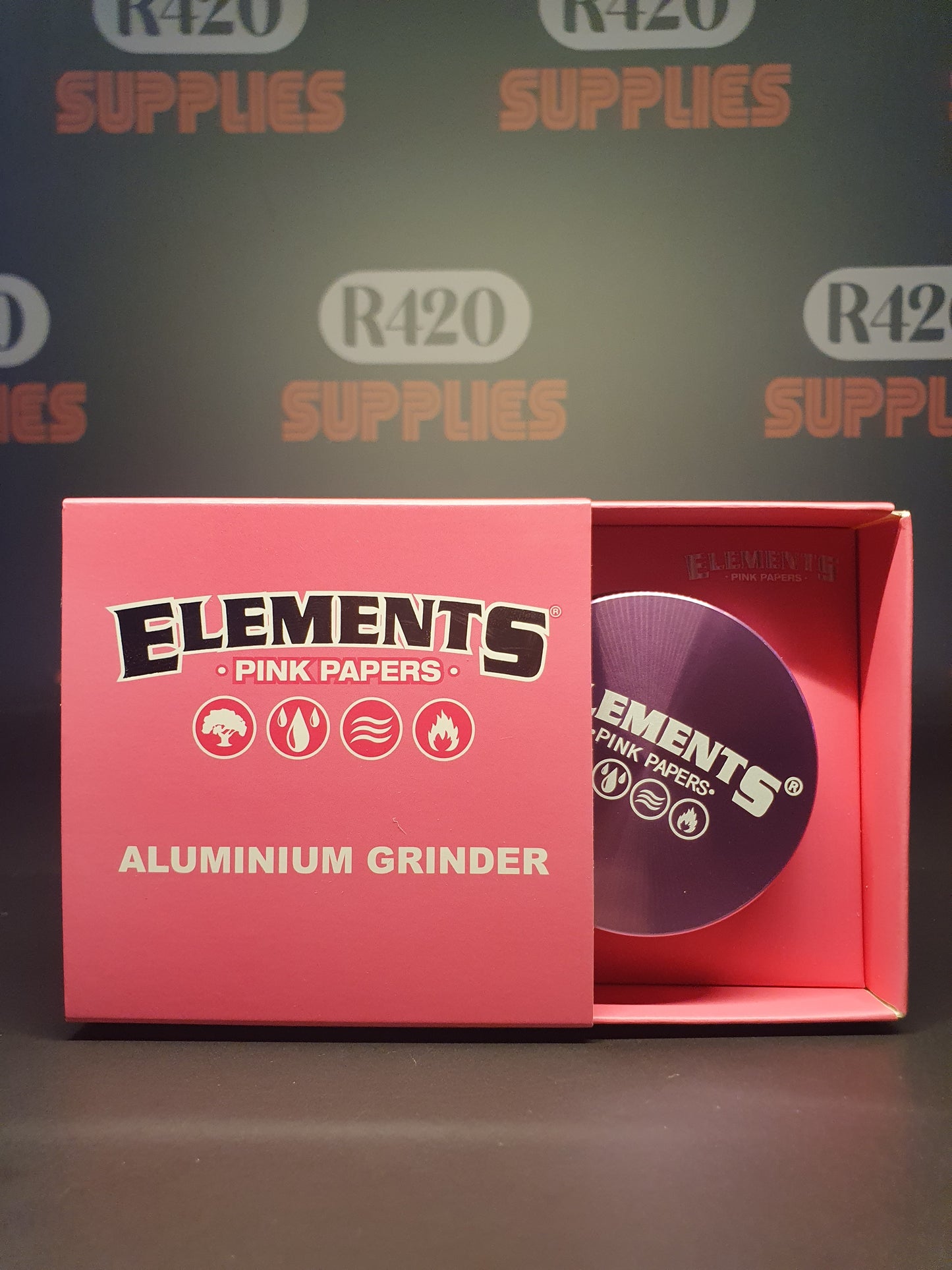 Elements Roze Aluminium Metalen Grinder - 4-Delig - Medium 55mm
