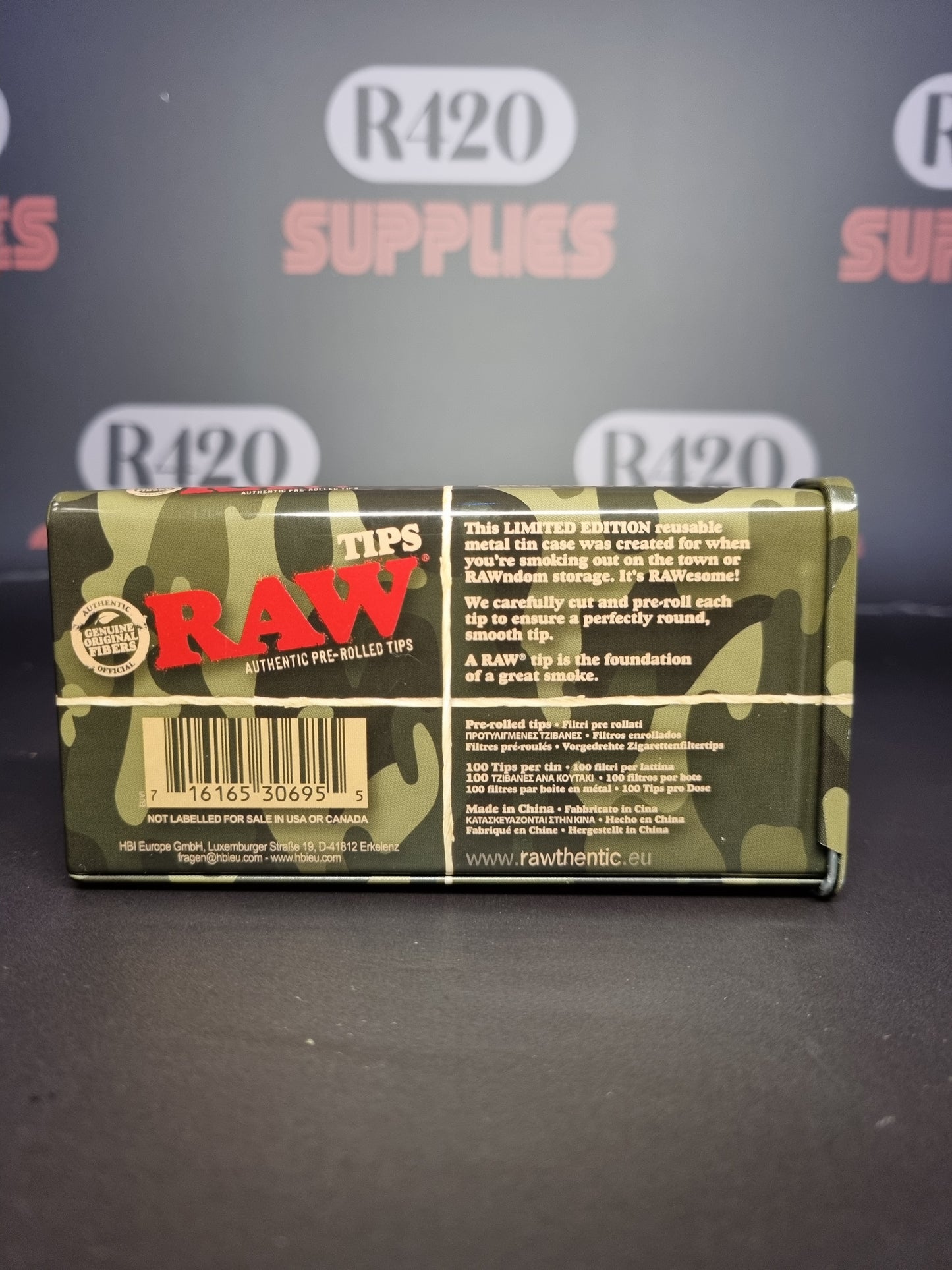 RAW Voorgerolde Tips Blik 100 - Camo (limited edition)