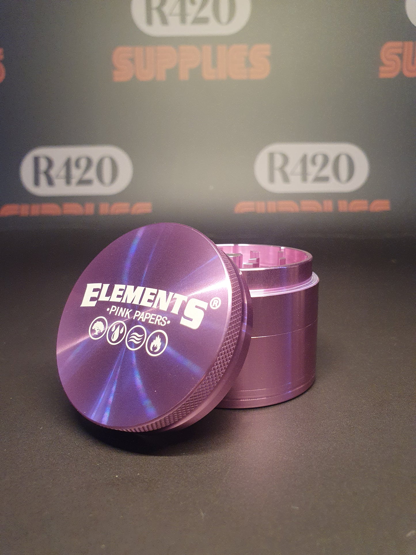 Elements Roze Aluminium Metalen Grinder - 4-Delig - Medium 55mm