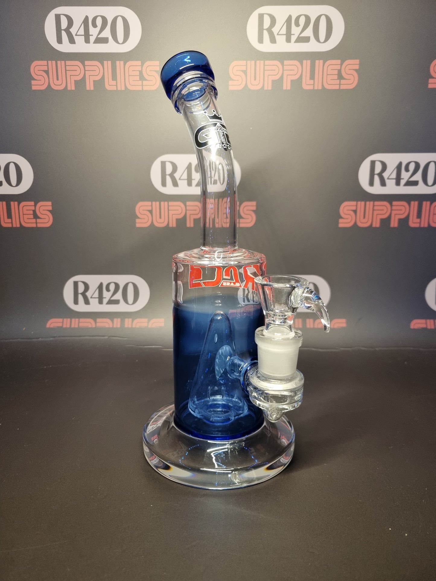 Grace Glass - Shark Attack Bong - Ocean Blue - H: 28cm