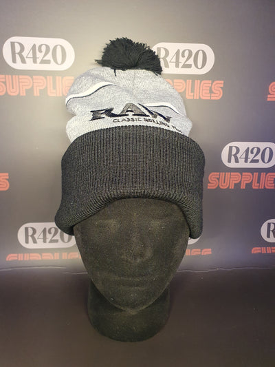 RAW X Rolling Papers Winter Knit Hat - Black & Grey