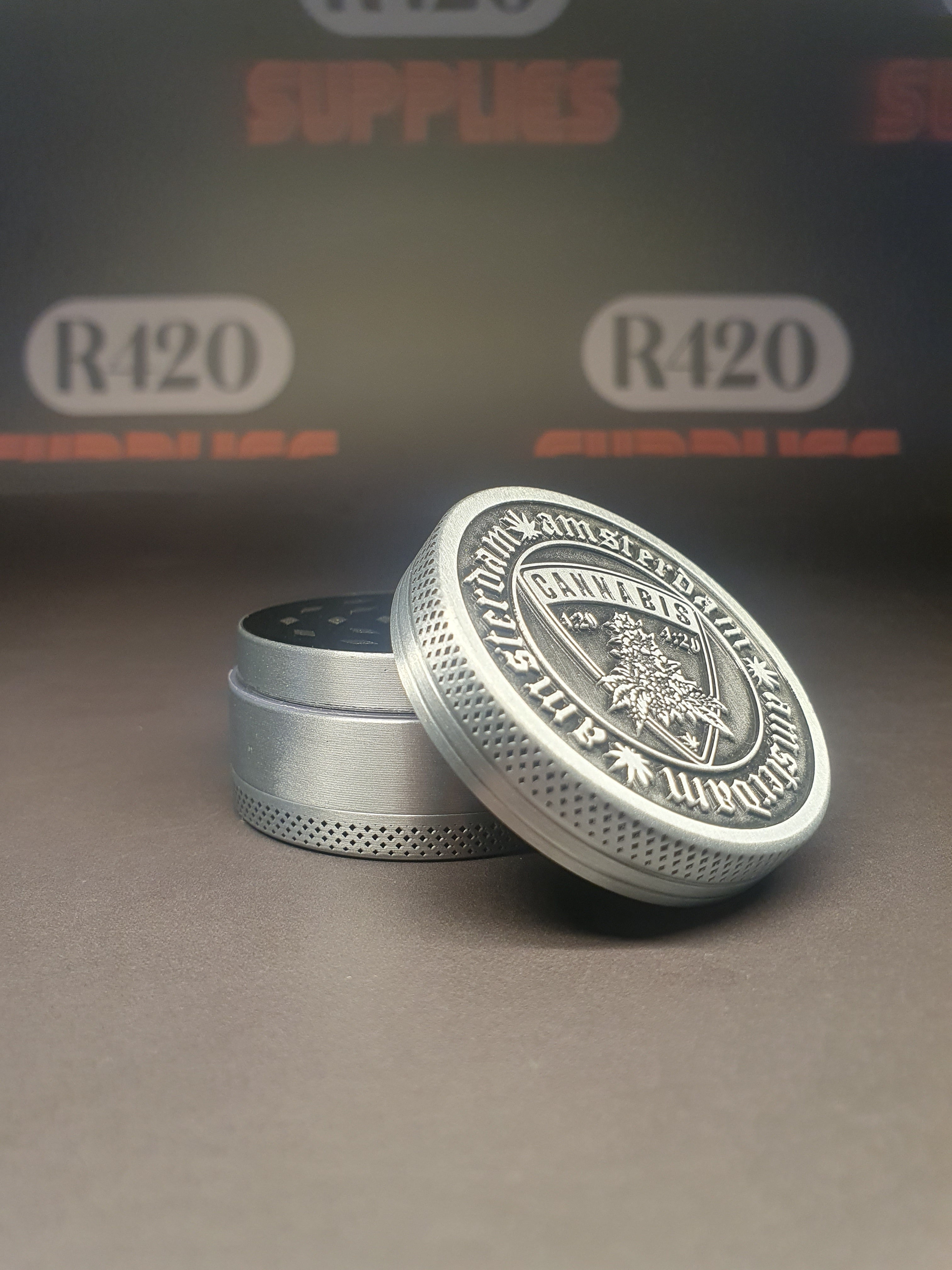 Amsterdam Green - 3 Piece Metal Grinder - 50mm - 3 Partl