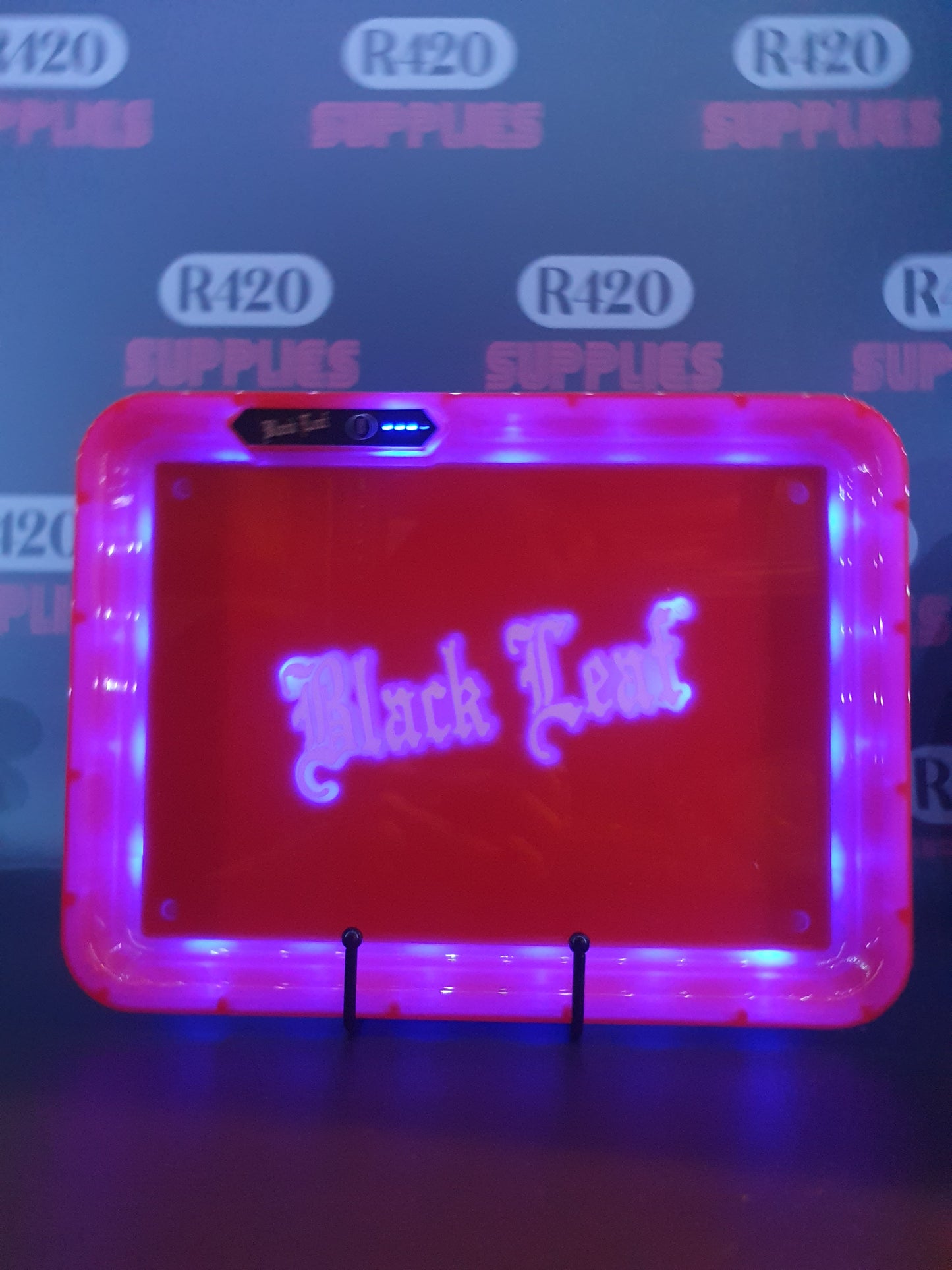 Black Leaf Glow Tray - Red