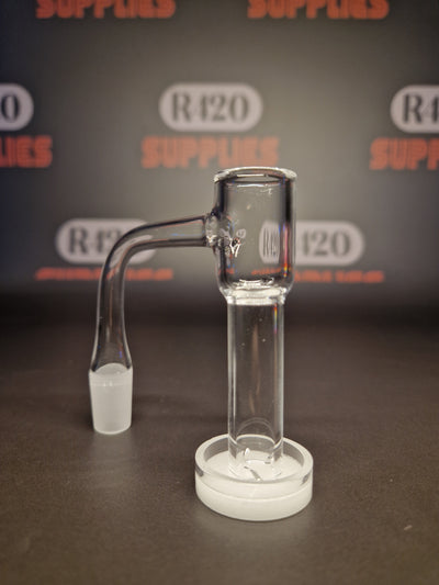 Quartz Slurper- 14mm / 90° Male Fitting - Tall with White Bottom