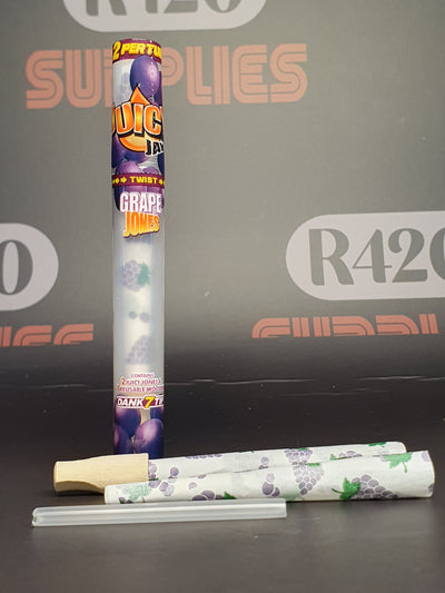 Juicy Jay's Gearomatiseerde Cones - 2 Cones & 1 Herbruikbaar Houten Tipje - Druif