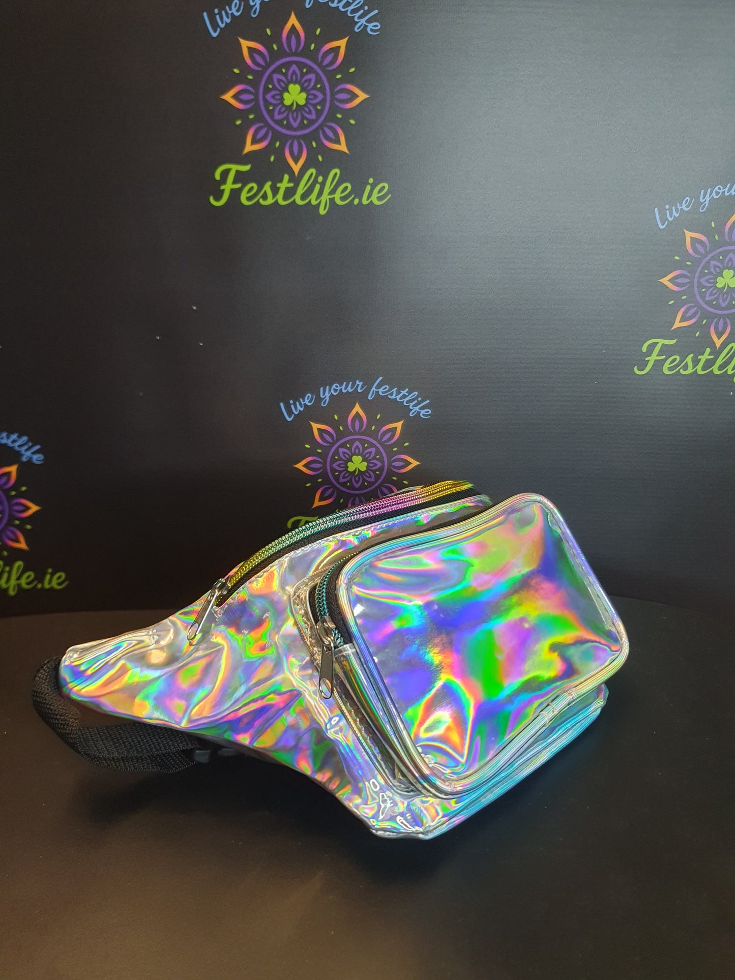 Holografische Festival Heuptas – 3 Kleuren (Zilver, Blauw, Roségoud)