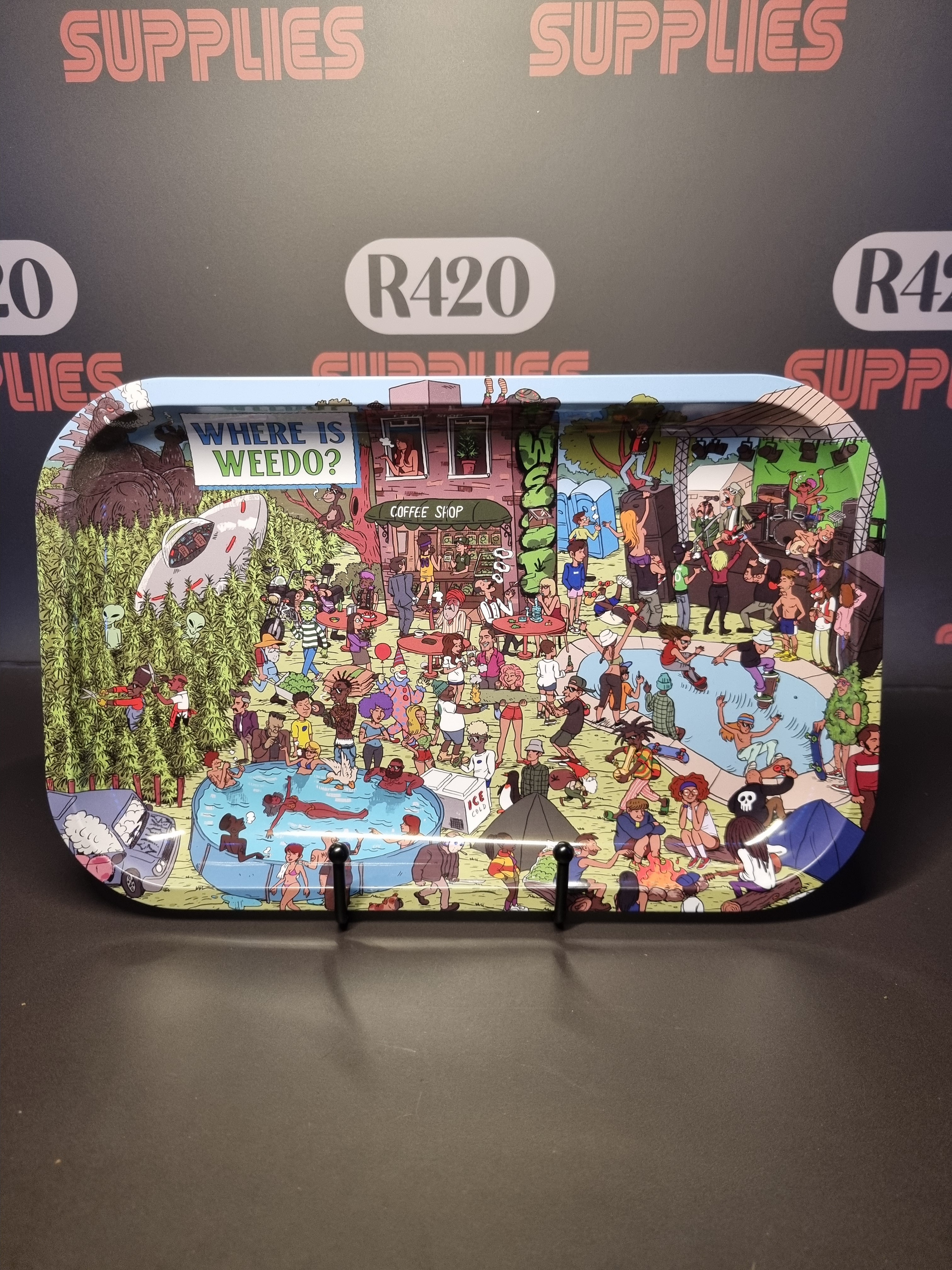 Where's Weedo? - Metal Rolling Tray 275x175mm