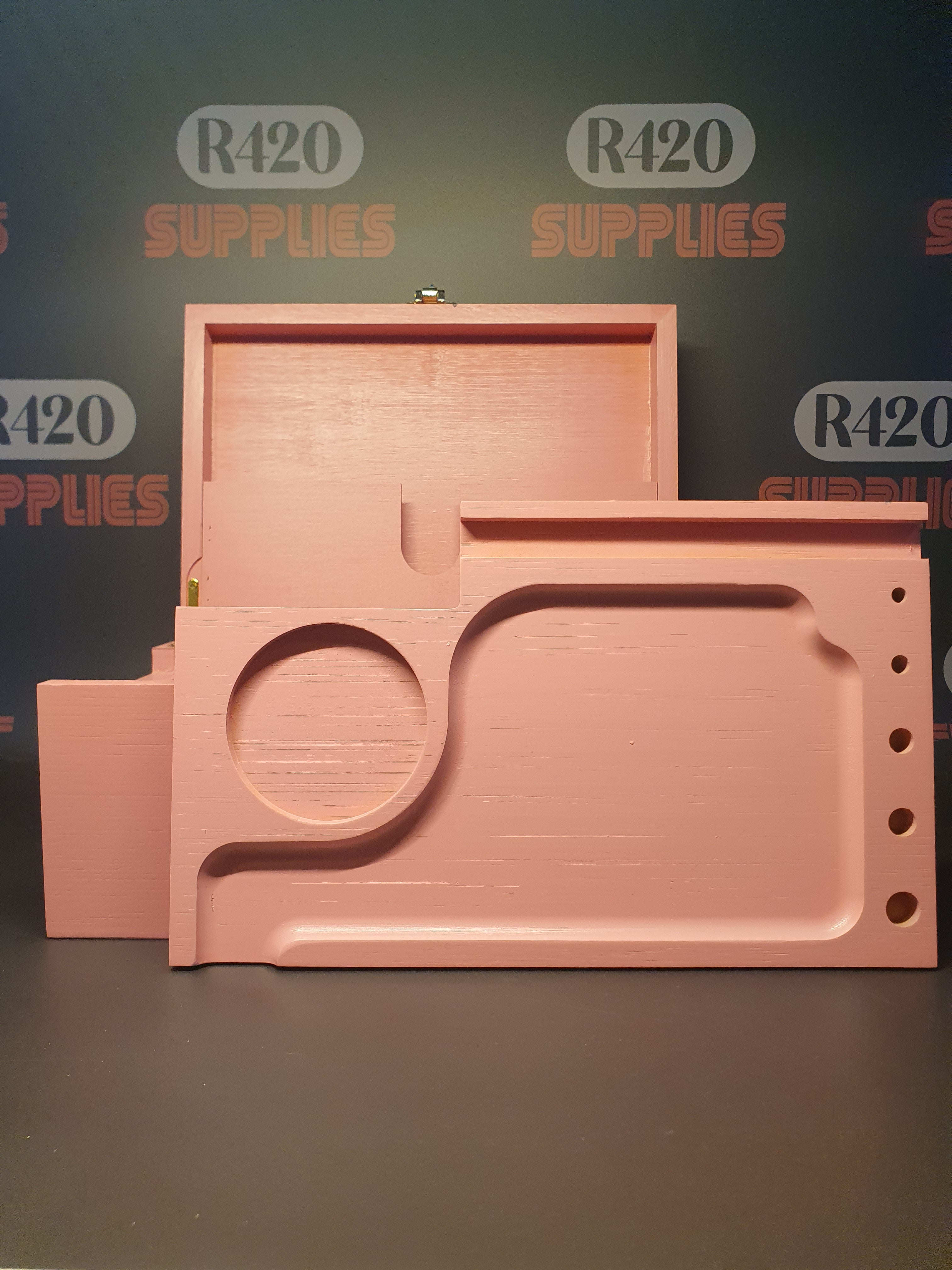 Pink Lockable Wooden Box Set