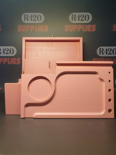 Pink Lockable Wooden Box Set