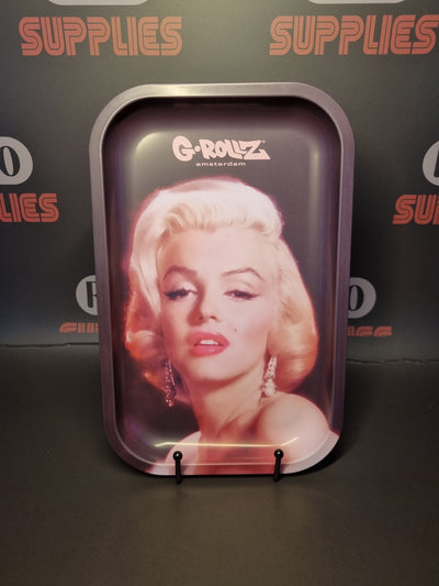 G-Rollz "Beautiful Face" Metal Rolling Tray - Small.