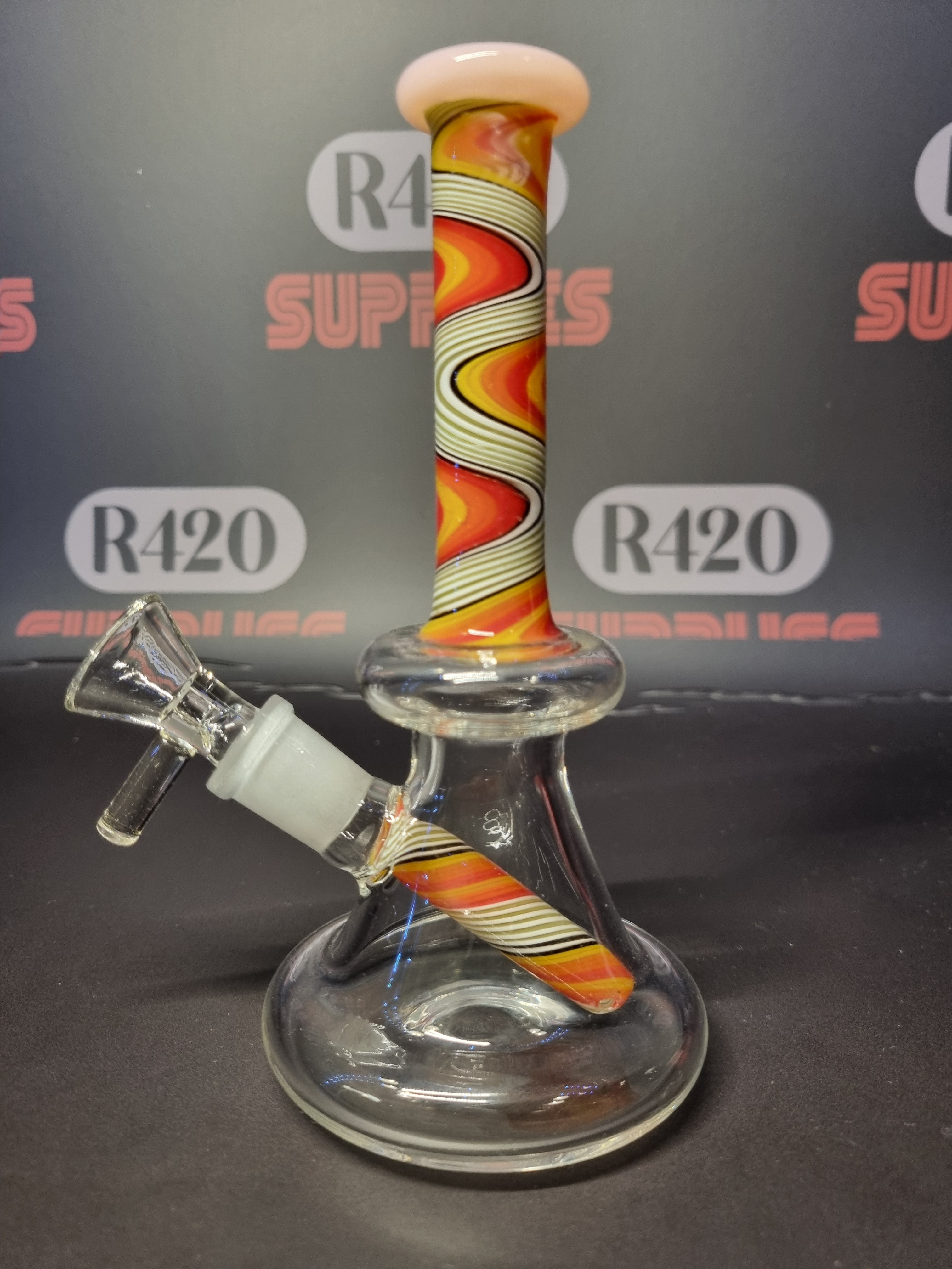 Amsterdam Limited Edition Bubbler - Multi Colour Swirls - H:16cm