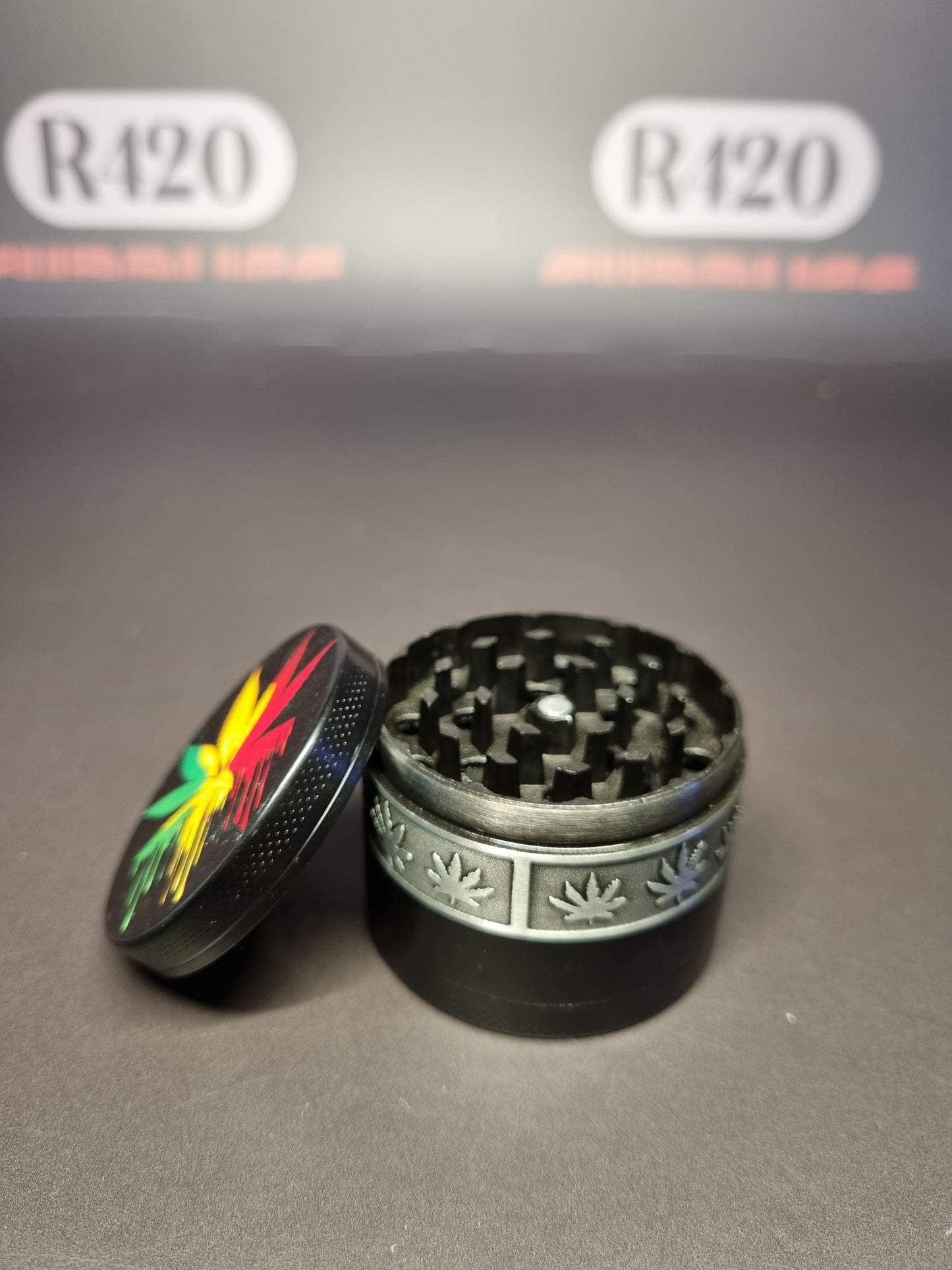 Metal Grinder - Leaf Designs - 50mm - 4 Part