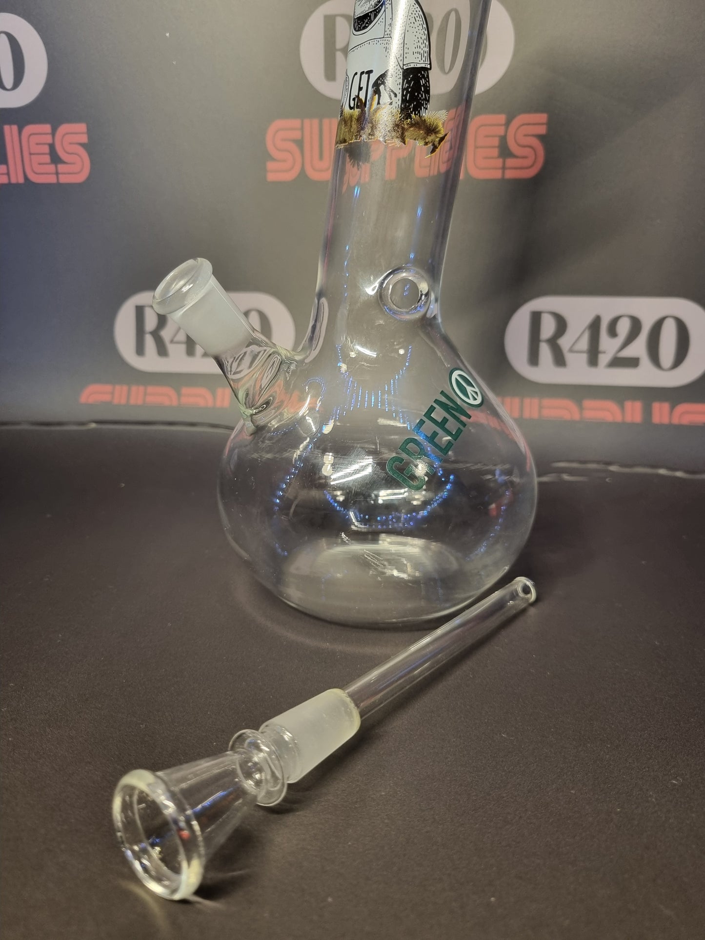 Greenline Aap Glazen Bong - H: 25cm 
