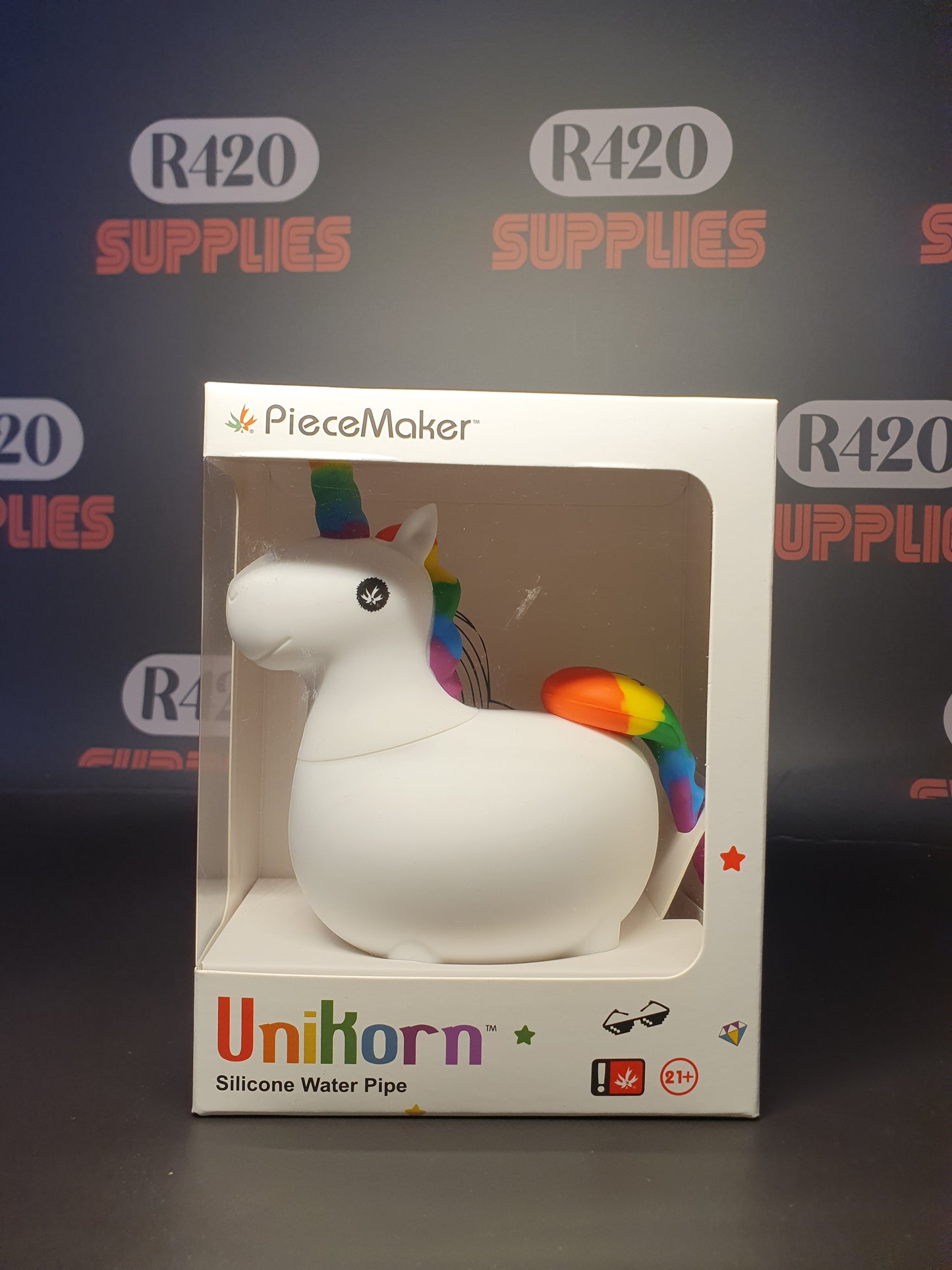 PieceMaker Siliconen waterpijp "Unikorn".