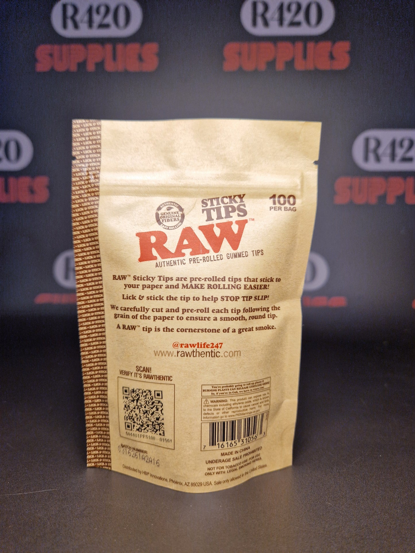 RAW Pre-Rolled Sticky Tips (100)