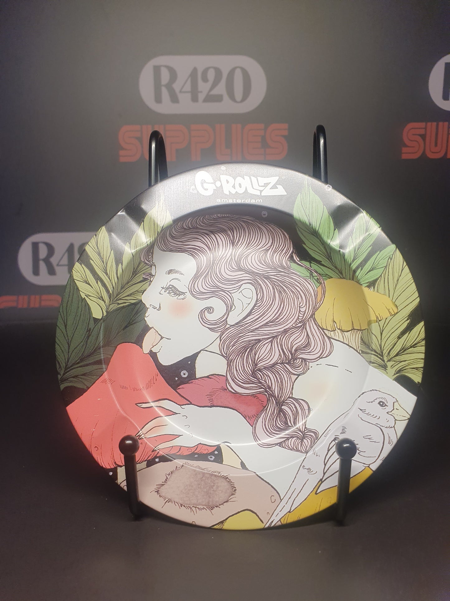 G-Rollz - "Mushroom Lover" Metal Ashtray - 135mm