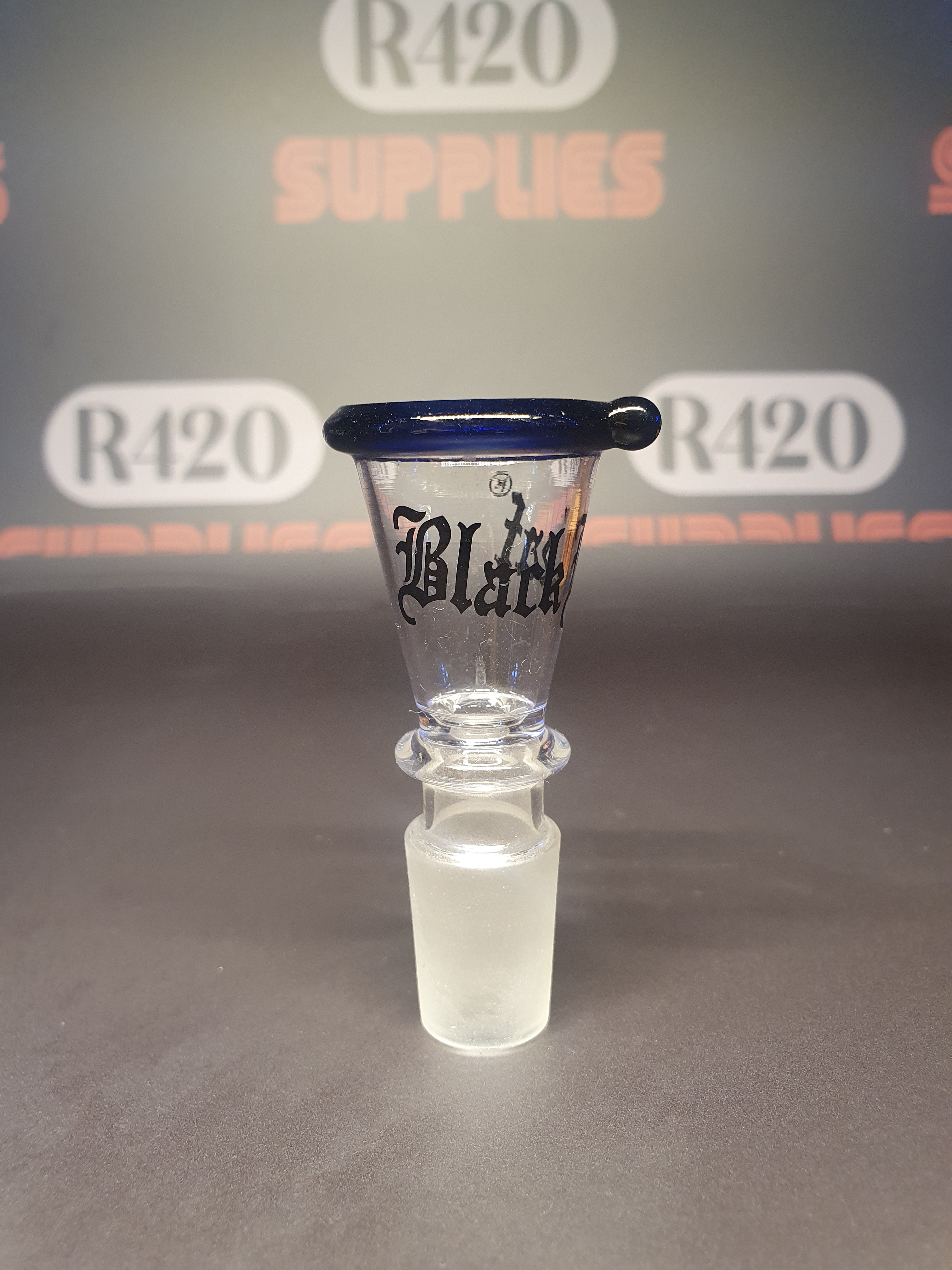 Glass Bowl - 18mm Male - Funnel Type with Coloured Pull Handle