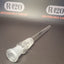 Glazen downstem - 18 mm buitenste 14 mm binnenste verbinding - 160 mm lang
