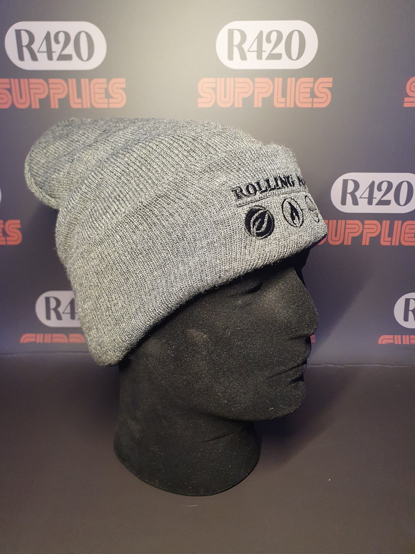 RAW  Rolling Papers Beanie Hat - Grey