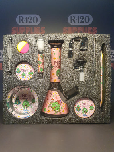 Pink 12 Piece Glass Bong Giftset