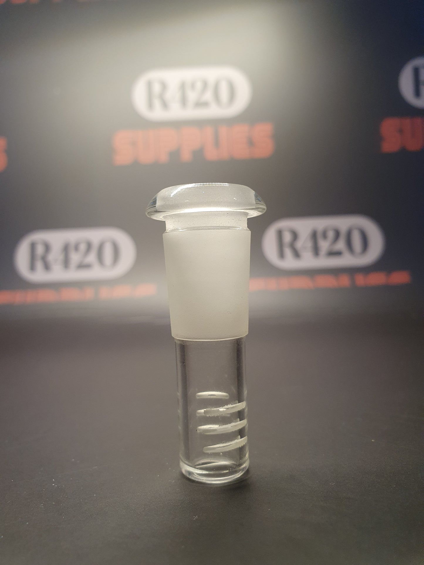 Glazen downstem-diffusor - 18 mm buitenzijde 14 mm binnenverbinding 30 mm