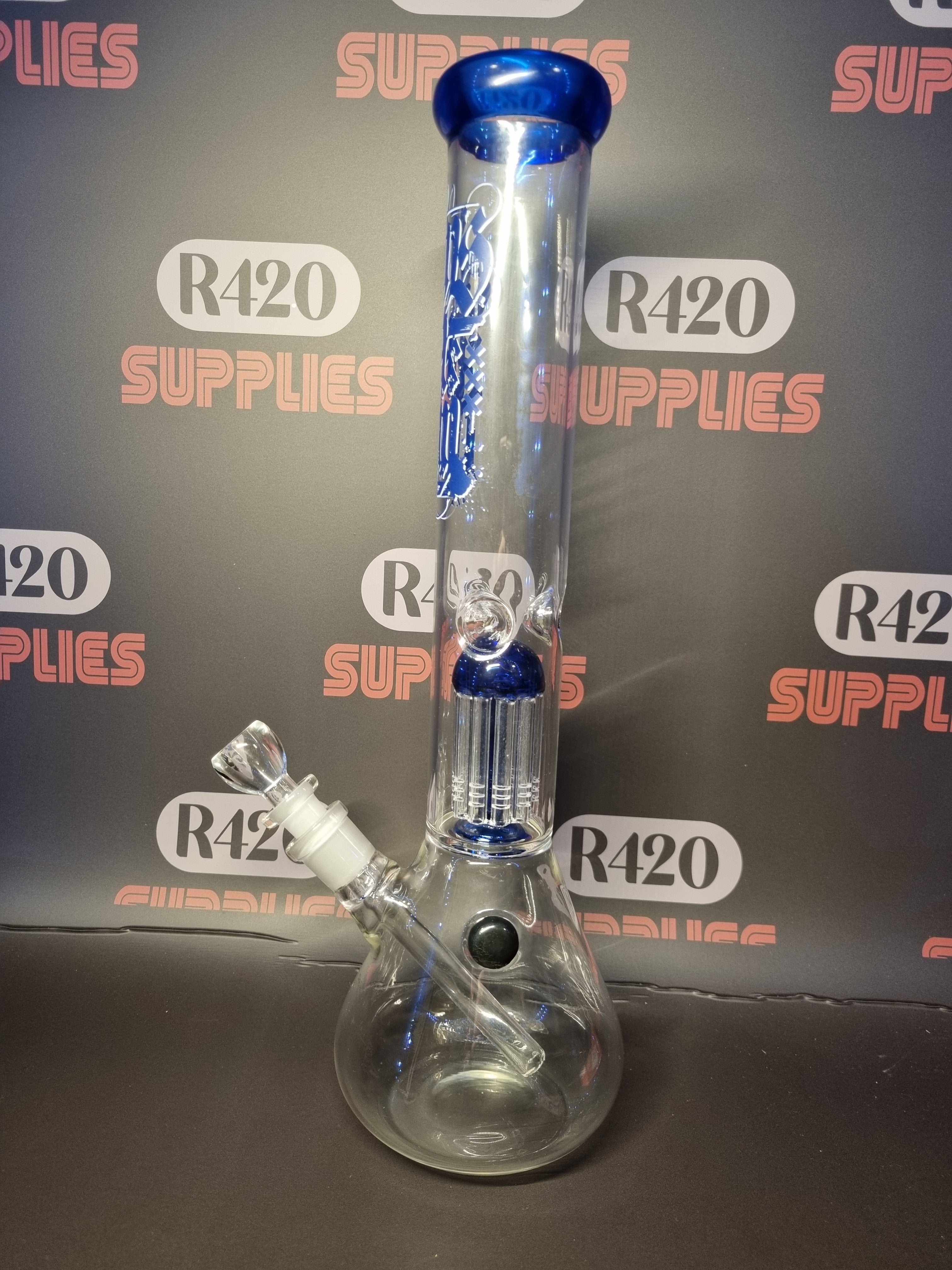 Amsterdam - Beaker Style Bong - H:40cm - Blue