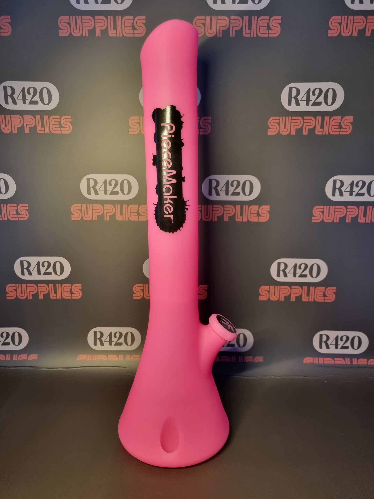 PieceMaker "Kirby" Indy Glow (blauw) siliconen bong - 37cm (Ø45mm)