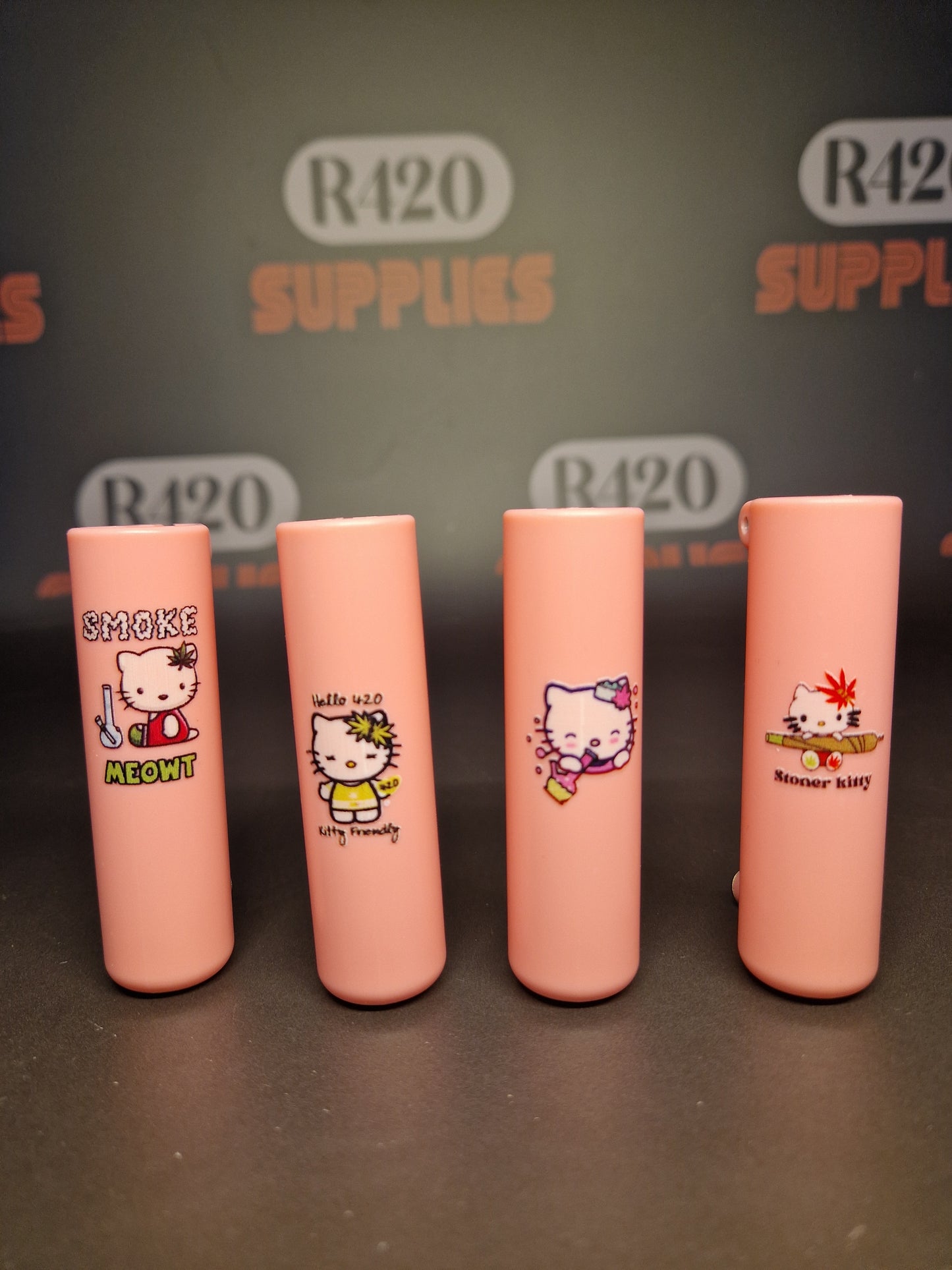 Clipper Lighter Holder - Stoner Kitty Design - Pink