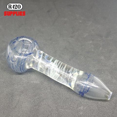 Blue Tornado Glass Pipe - 12cm