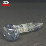 Glass Pipe - 12cm - Blue Tornado