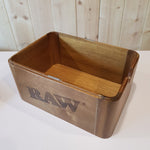 RAW Wooden Stash Box with Tray Lid - Mini