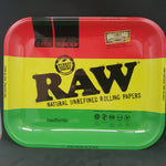 RAW Metal Rolling Tray - Rasta - Large