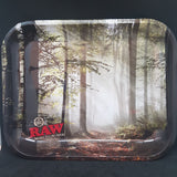RAW Metal Rolling Tray - Smokey Forest - Large