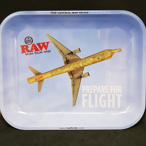RAW Metal Rolling Tray - Prepare  for Flight- Large
