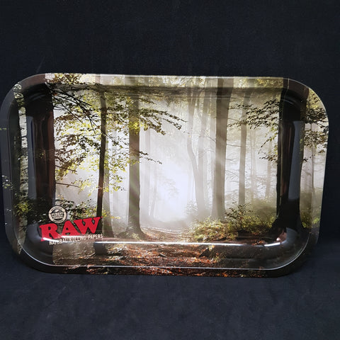RAW Metal Rolling Tray - Smokey Forest - Small