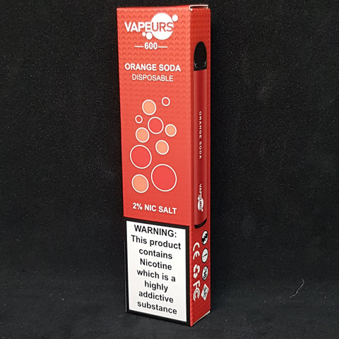 Vapeurs 2% Nic Salt - 600 Puffs - Disposable Vape Pen - Orange Soda